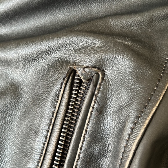 Danier Black Vintage Leather Biker Jacket - Picture 15 of 15